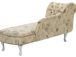 Chaise longue versione sinistra NIMES Tessuto Beige