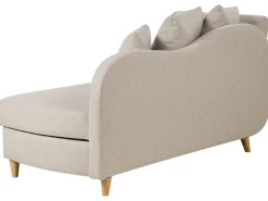 Chaise longue versione sinistra MERI Lino sintetico Beige con contenitore