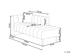 Chaise longue versione sinistra LANNILS Tessuto Bianco sporco