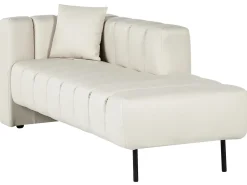 Chaise longue versione sinistra LANNILS Tessuto Bianco sporco