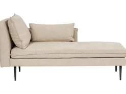Chaise longue versione sinistra YERRES Tessuto Beige