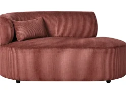 Chaise longue versione sinistra VANVEY Velluto a coste Rosso