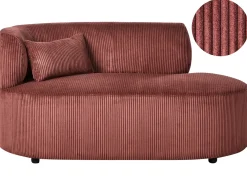 Chaise longue versione sinistra VANVEY Velluto a coste Rosso