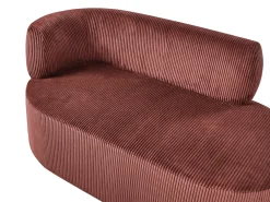 Chaise longue versione sinistra VANVEY Velluto a coste Rosso