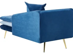 Chaise longue versione sinistra GONESSE Velluto Blu