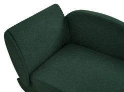 Chaise longue versione sinistra MERI Lino sintetico Verde con contenitore