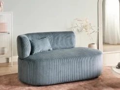 Chaise longue versione sinistra VANVEY Velluto a coste Blu