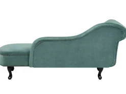 Chaise longue versione sinistra NIMES Velluto Verde menta