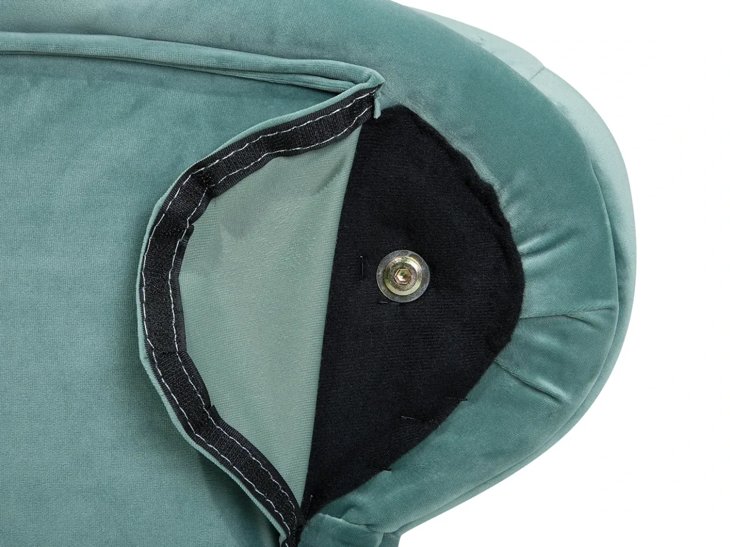 Chaise longue versione sinistra NIMES Velluto Verde menta