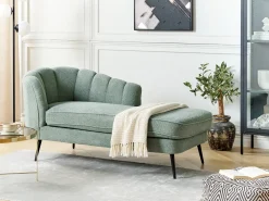 Chaise longue versione sinistra ALLIER Bouclé Verde