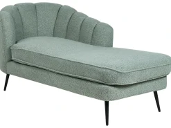 Chaise longue versione sinistra ALLIER Bouclé Verde