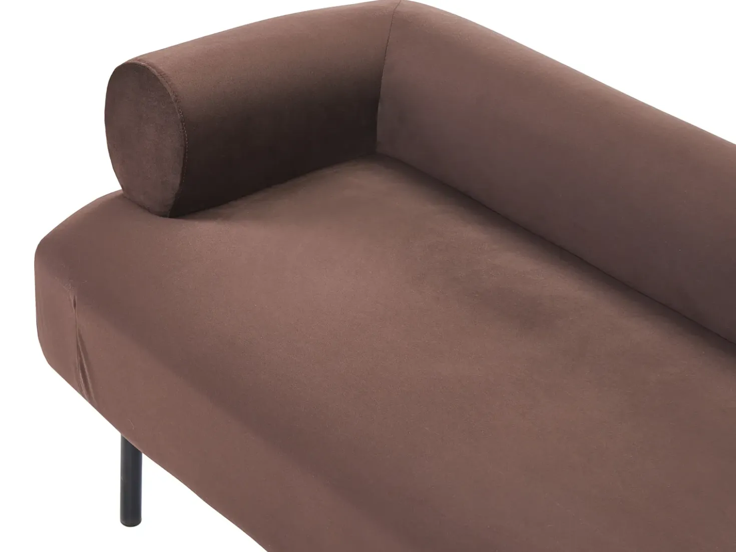 Chaise longue versione sinistra MIRMANDE Velluto Marrone scuro