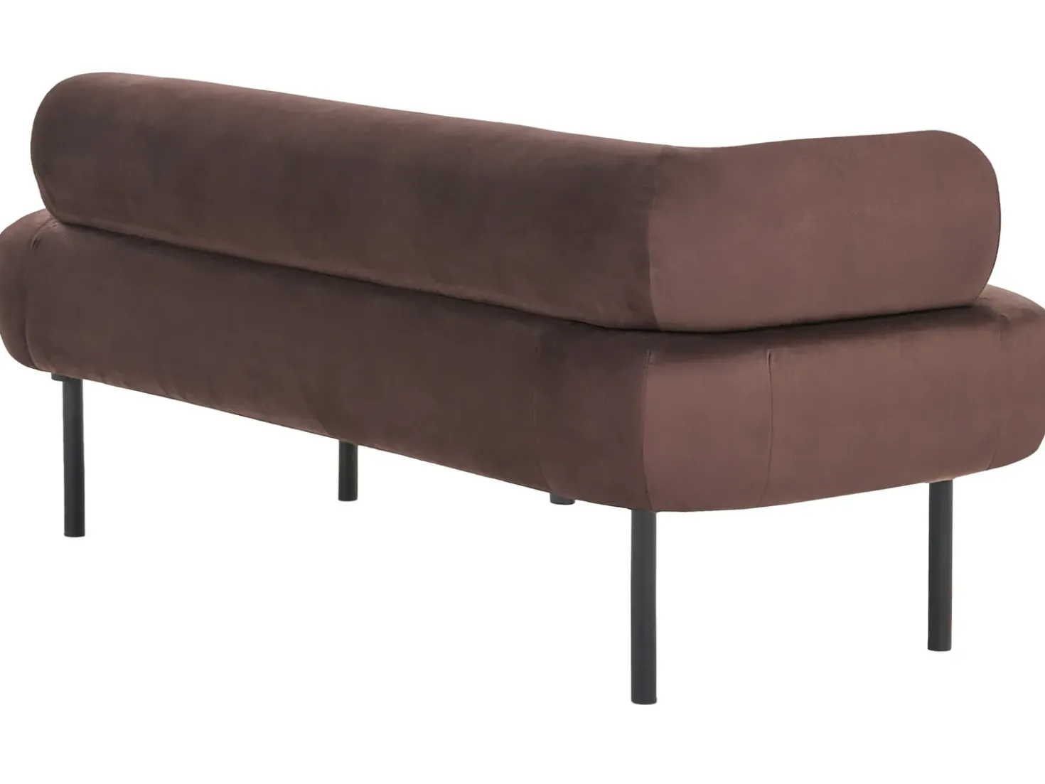 Chaise longue versione sinistra MIRMANDE Velluto Marrone scuro
