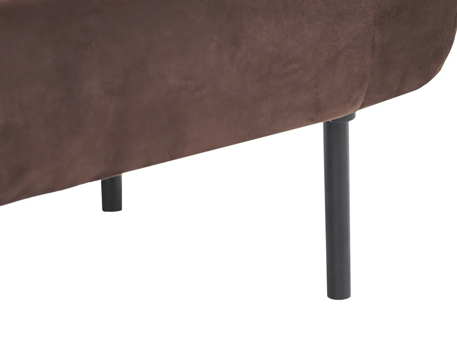 Chaise longue versione sinistra MIRMANDE Velluto Marrone scuro