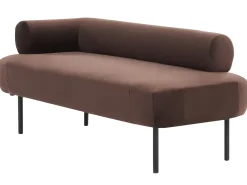 Chaise longue versione sinistra MIRMANDE Velluto Marrone scuro