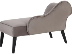 Chaise longue versione sinistra BIARRITZ Velluto Tortora