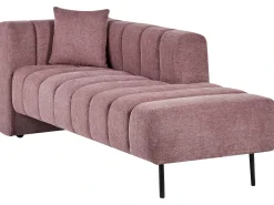 Chaise longue versione sinistra LANNILS Tessuto Rosa