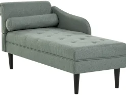 Chaise longue versione sinistra YVOIRE Tessuto Verde