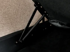 Chaise longue versione sinistra MERI Lino sintetico Marrone chiaro con contenitore