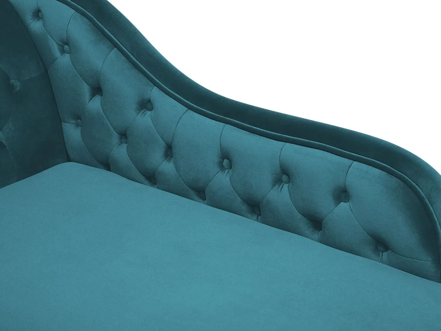 Chaise longue versione sinistra NIMES Velluto Foglia di tè