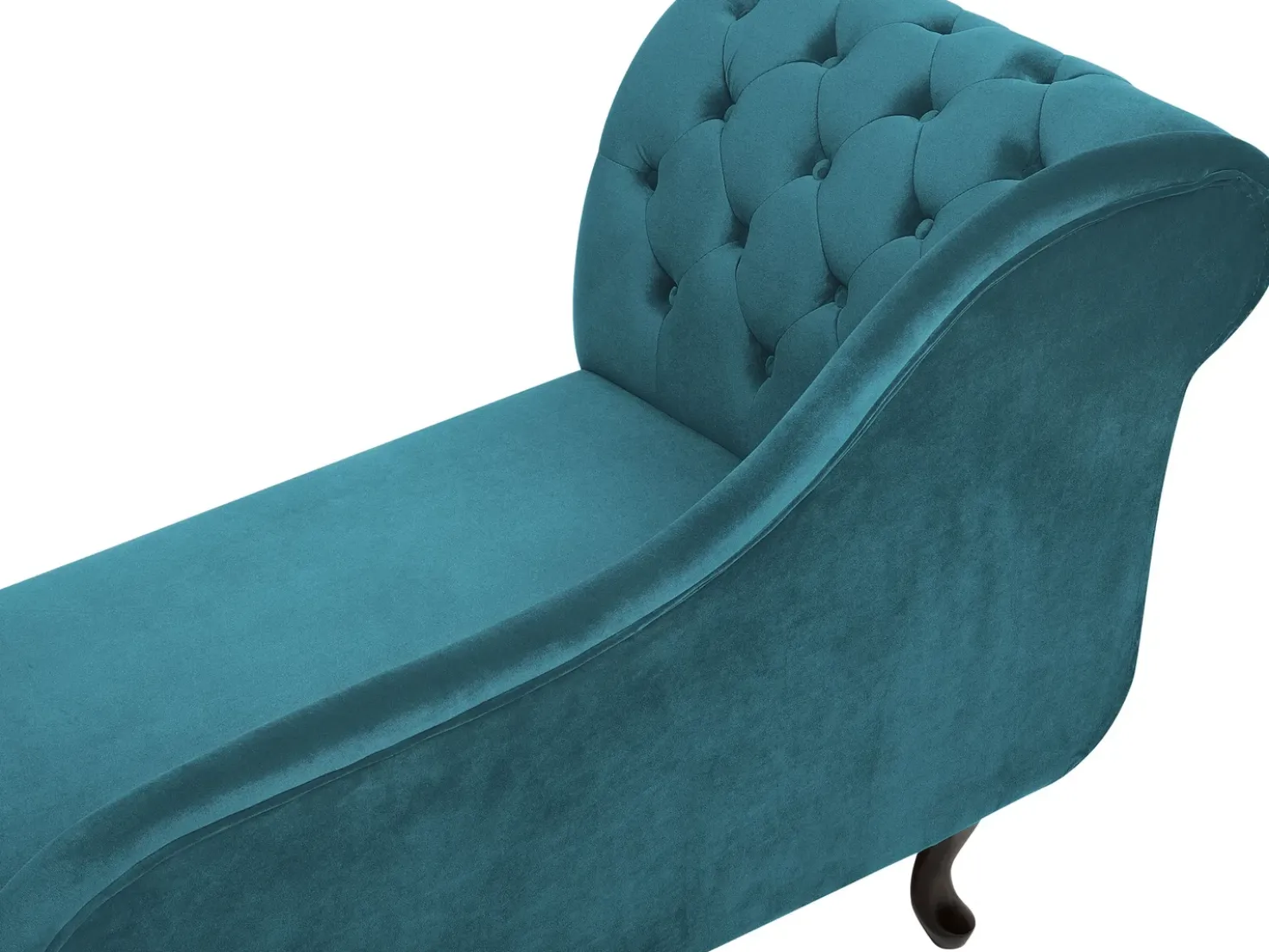 Chaise longue versione sinistra NIMES Velluto Foglia di tè