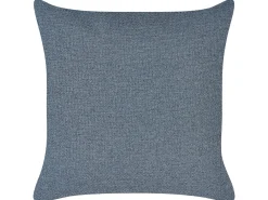 Chaise longue versione sinistra MERI Lino sintetico Blu scuro con contenitore