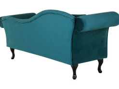 Chaise longue versione sinistra LATTES Velluto Foglia di tè