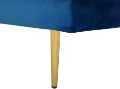 Chaise longue versione sinistra MIRAMAS Velluto Blu marino