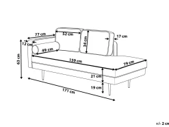 Chaise longue versione sinistra MIRAMAS Velluto Blu marino