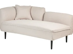 Chaise longue versione sinistra CHEVANNES Bouclé Beige chiaro