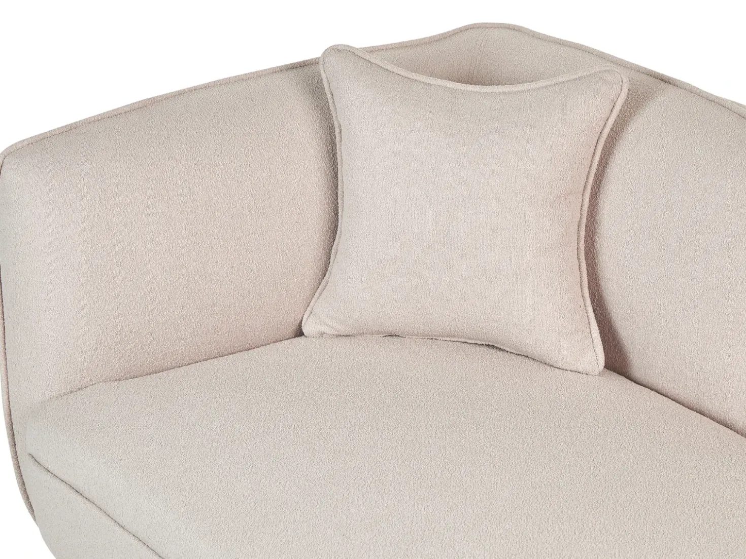 Chaise longue versione sinistra CHEVANNES Bouclé Beige chiaro