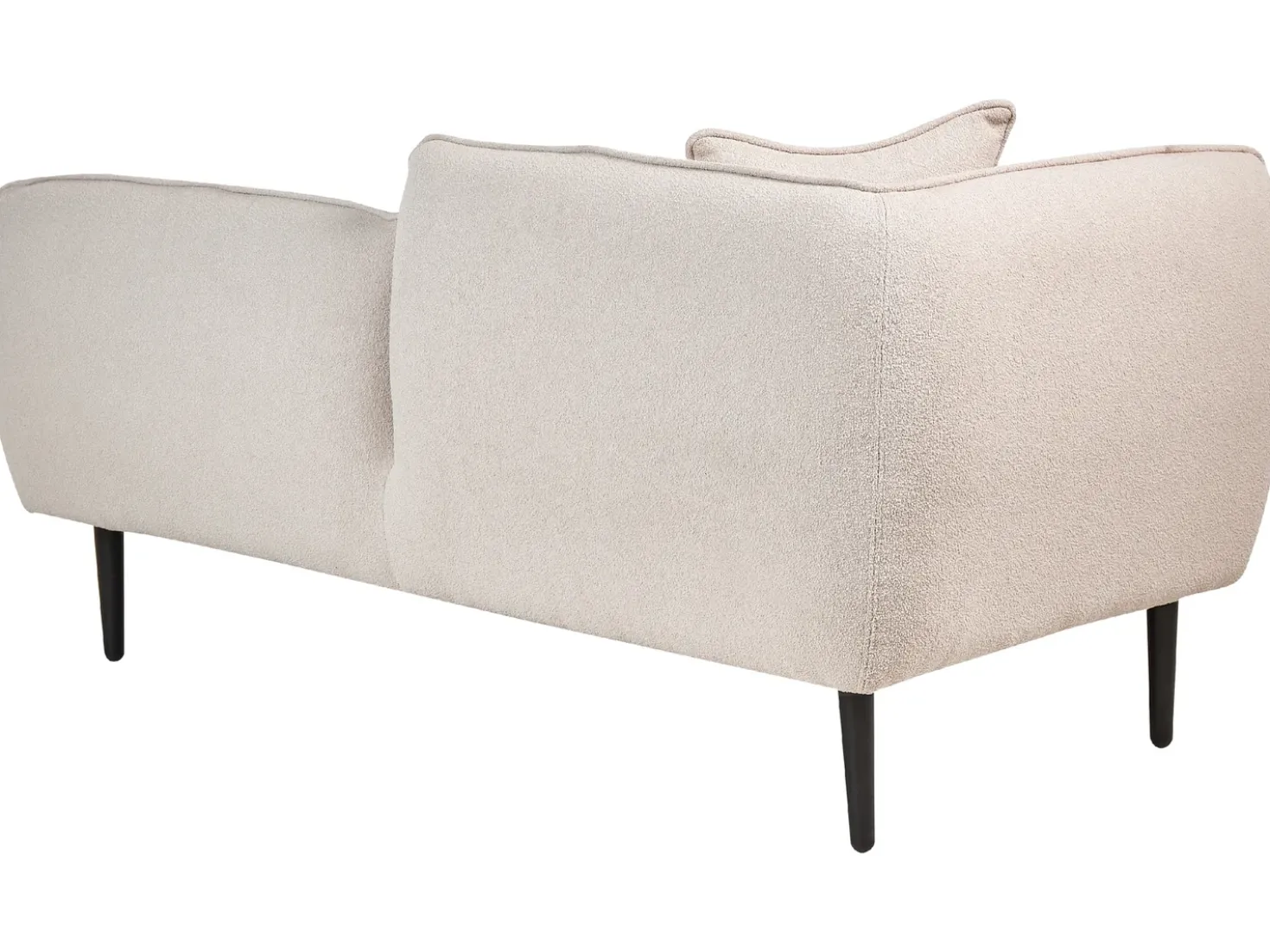 Chaise longue versione sinistra CHEVANNES Bouclé Beige chiaro