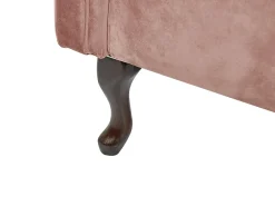 Chaise longue versione sinistra LATTES Velluto Rosa