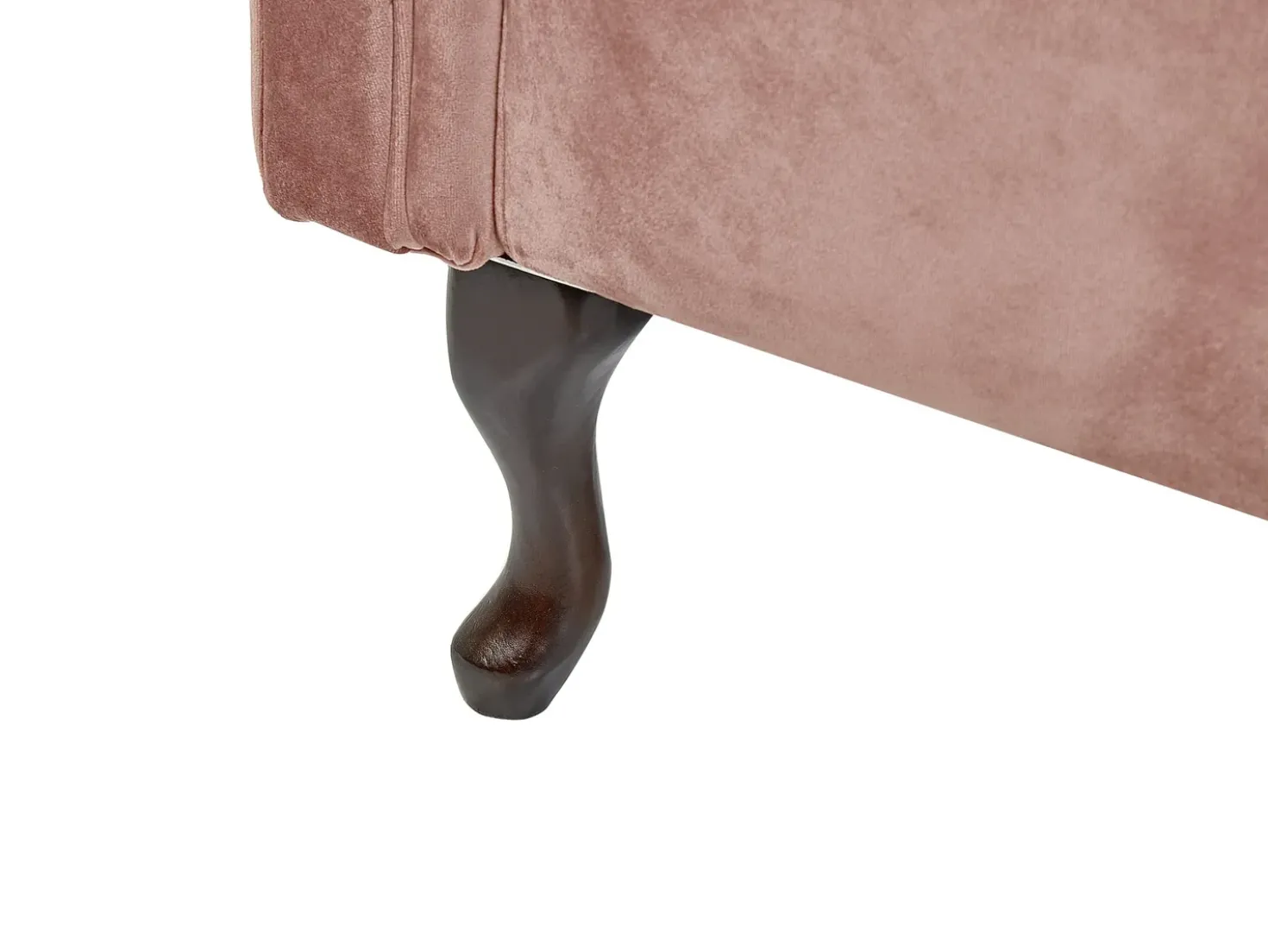 Chaise longue versione sinistra LATTES Velluto Rosa