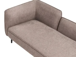 Chaise longue versione sinistra CHEVANNES Tessuto Marrone chiaro