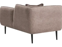 Chaise longue versione sinistra CHEVANNES Tessuto Marrone chiaro