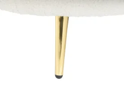 Chaise longue versione sinistra VALREAS Bouclé Bianco sporco