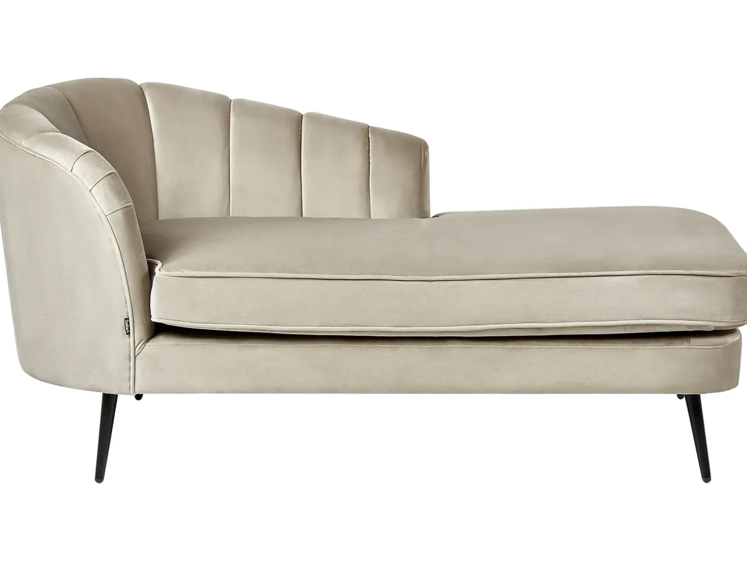 Chaise longue versione sinistra ALLIER Velluto Beige