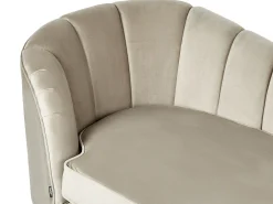 Chaise longue versione sinistra ALLIER Velluto Beige