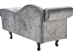 Chaise longue versione sinistra LATTES II Velluto Grigio