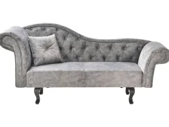 Chaise longue versione sinistra LATTES II Velluto Grigio