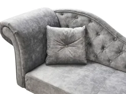 Chaise longue versione sinistra LATTES II Velluto Grigio