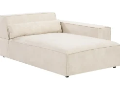 Chaise longue versione sinistra HELLNAR Velluto Beige chiaro
