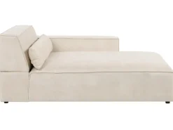 Chaise longue versione sinistra HELLNAR Velluto Beige chiaro