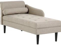 Chaise longue versione sinistra YVOIRE Tessuto Beige
