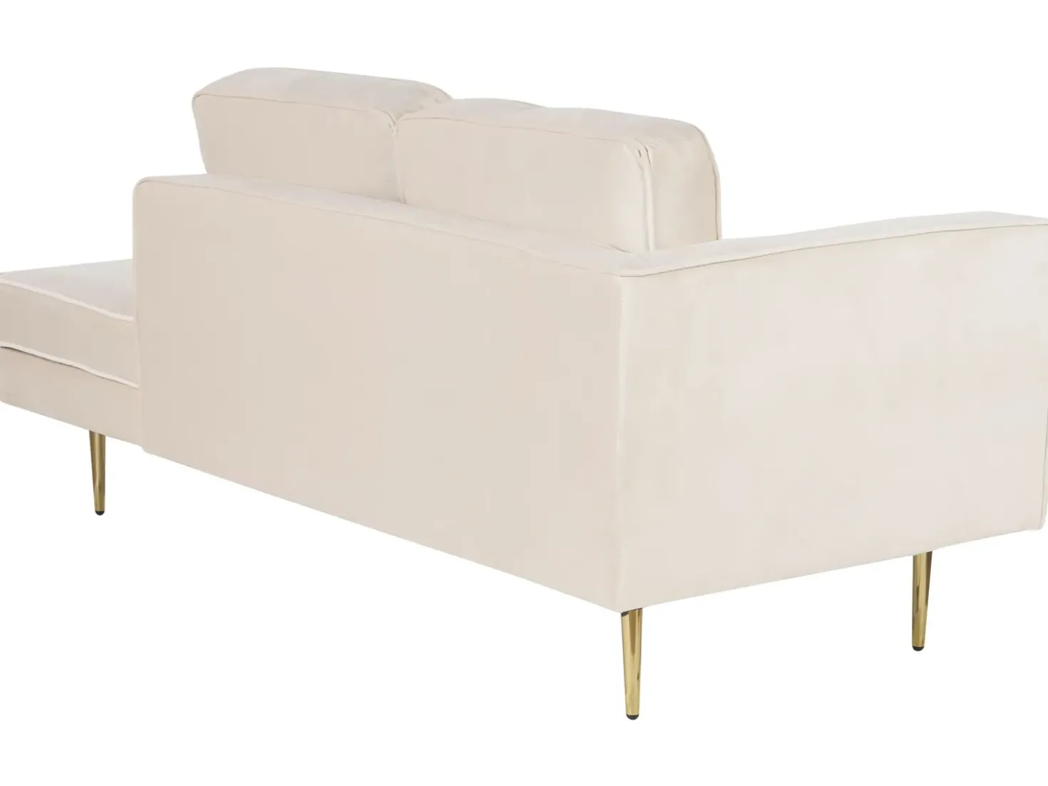 Chaise longue versione sinistra MIRAMAS Velluto Beige