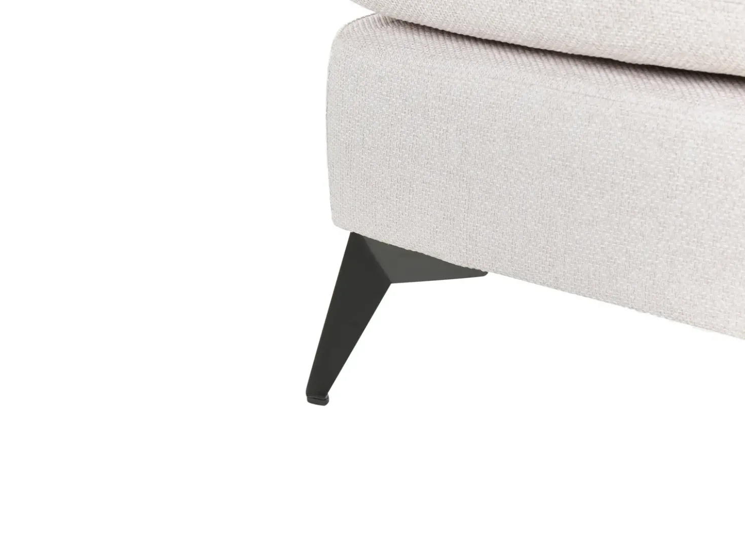 Chaise longue versione sinistra SIEVOZ Tessuto Beige chiaro