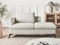 Chaise longue versione sinistra SIEVOZ Tessuto Beige chiaro