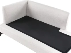 Chaise longue versione sinistra SIEVOZ Tessuto Beige chiaro