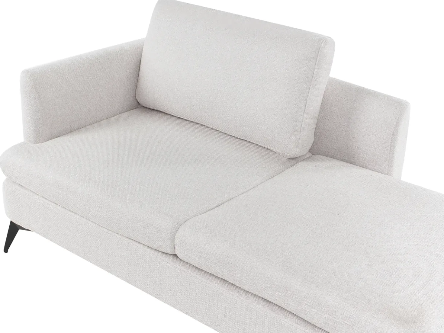 Chaise longue versione sinistra SIEVOZ Tessuto Beige chiaro